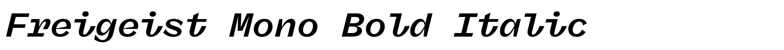 Freigeist Mono Bold Italic